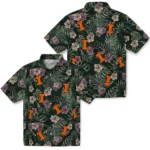 Illinois Fighting Illini Hawaiian Shirt – Hibiscus Leaves Pattern