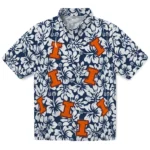Illinois Fighting Illini Hawaiian Shirt – Hibiscus Motif