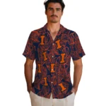 Illinois Fighting Illini Hawaiian Shirt – Leaf Outline