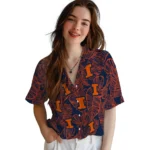 Illinois Fighting Illini Hawaiian Shirt – Leaf Outline