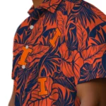 Illinois Fighting Illini Hawaiian Shirt – Monstera Layer
