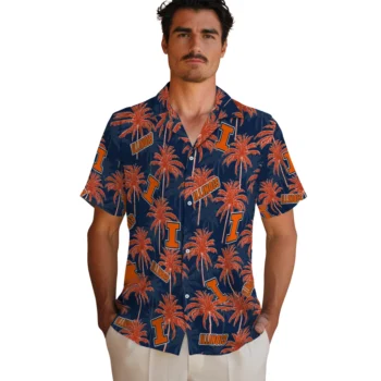 illinois fighting illini palm grove blue hawaiian shirts fashion forward