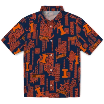illinois fighting illini turtle lines blue hawaiian shirts best selling
