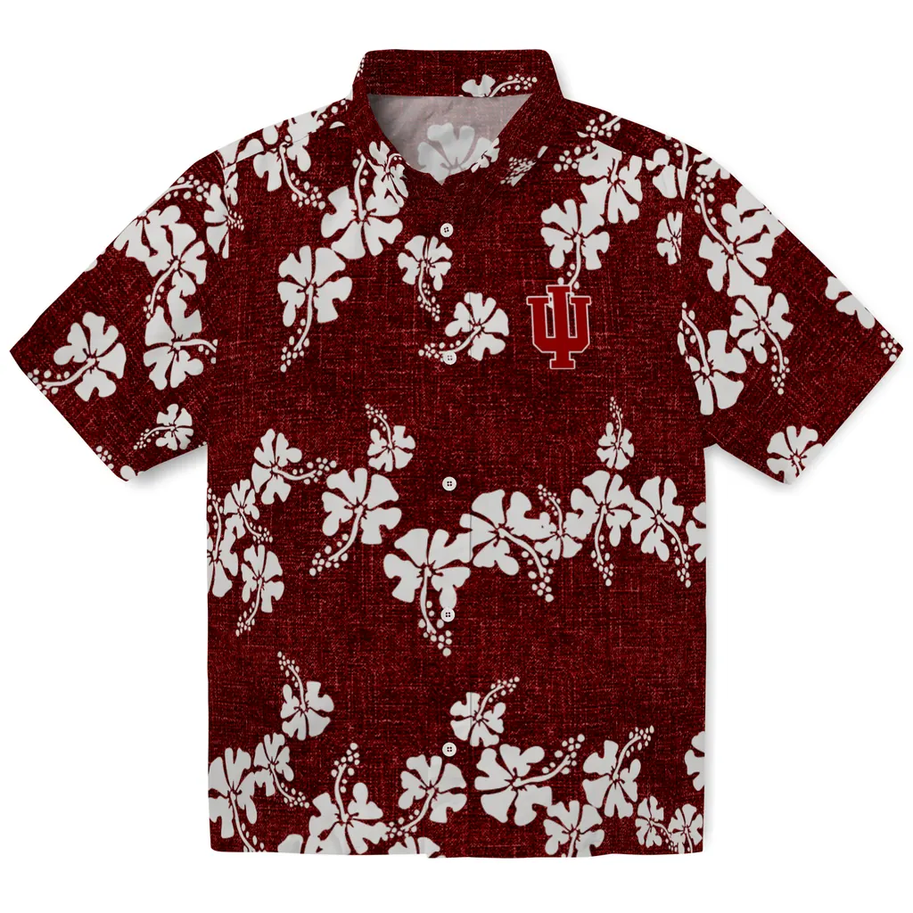 Indiana Hoosiers Hawaiian Shirt - 50th State Flower indiana hoosiers hibiscus petals red hawaiian shirts best selling