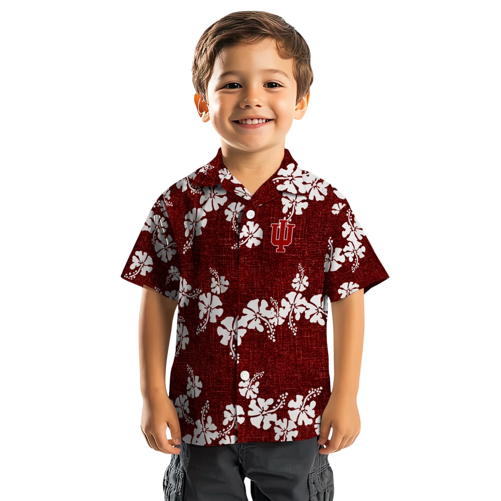 Indiana Hoosiers Hawaiian Shirt - 50th State Flower indiana hoosiers hibiscus petals red hawaiian shirts top rated