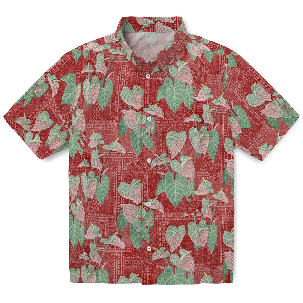 Indiana Hoosiers Hawaiian Shirt - Anthurium Overlay indiana hoosiers anthurium overlay red hawaiian shirts best selling