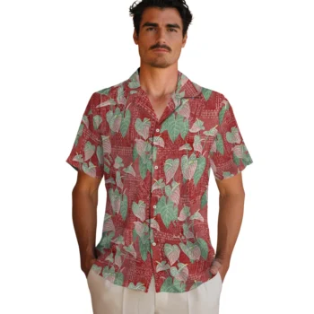 indiana hoosiers anthurium overlay red hawaiian shirts fashion forward