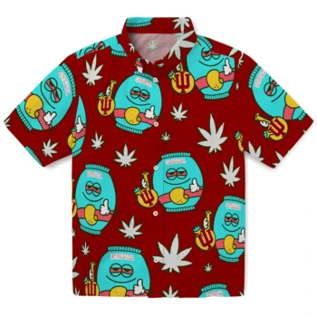 indiana hoosiers bong smile red hawaiian shirts best selling