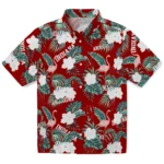 Indiana Hoosiers Hawaiian Shirt – Flamingo and Hibiscus