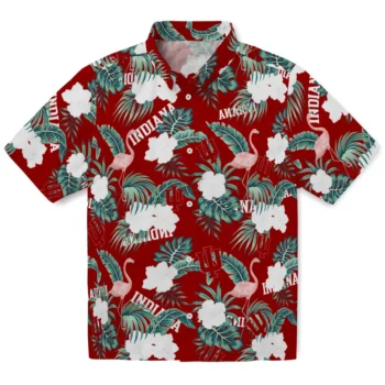 indiana hoosiers flamingo palms red hawaiian shirts best selling