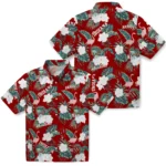 Indiana Hoosiers Hawaiian Shirt – Flamingo and Hibiscus