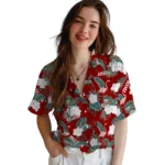 Indiana Hoosiers Hawaiian Shirt – Flamingo and Hibiscus