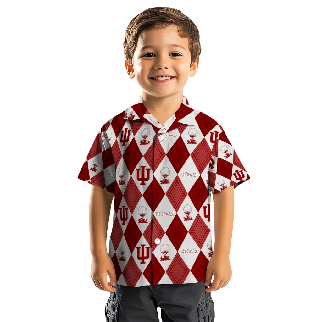 Indiana Hoosiers Hawaiian Shirt - Golfing Plaid indiana hoosiers balloon plaid red hawaiian shirts top rated