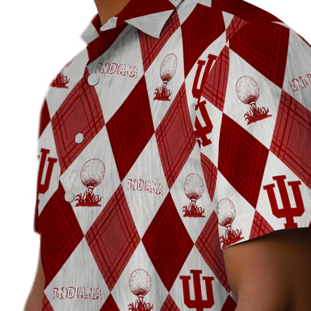 Indiana Hoosiers Hawaiian Shirt - Golfing Plaid indiana hoosiers balloon plaid red hawaiian shirts trendy