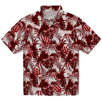 indiana hoosiers hibiscus exotic red hawaiian shirts best selling