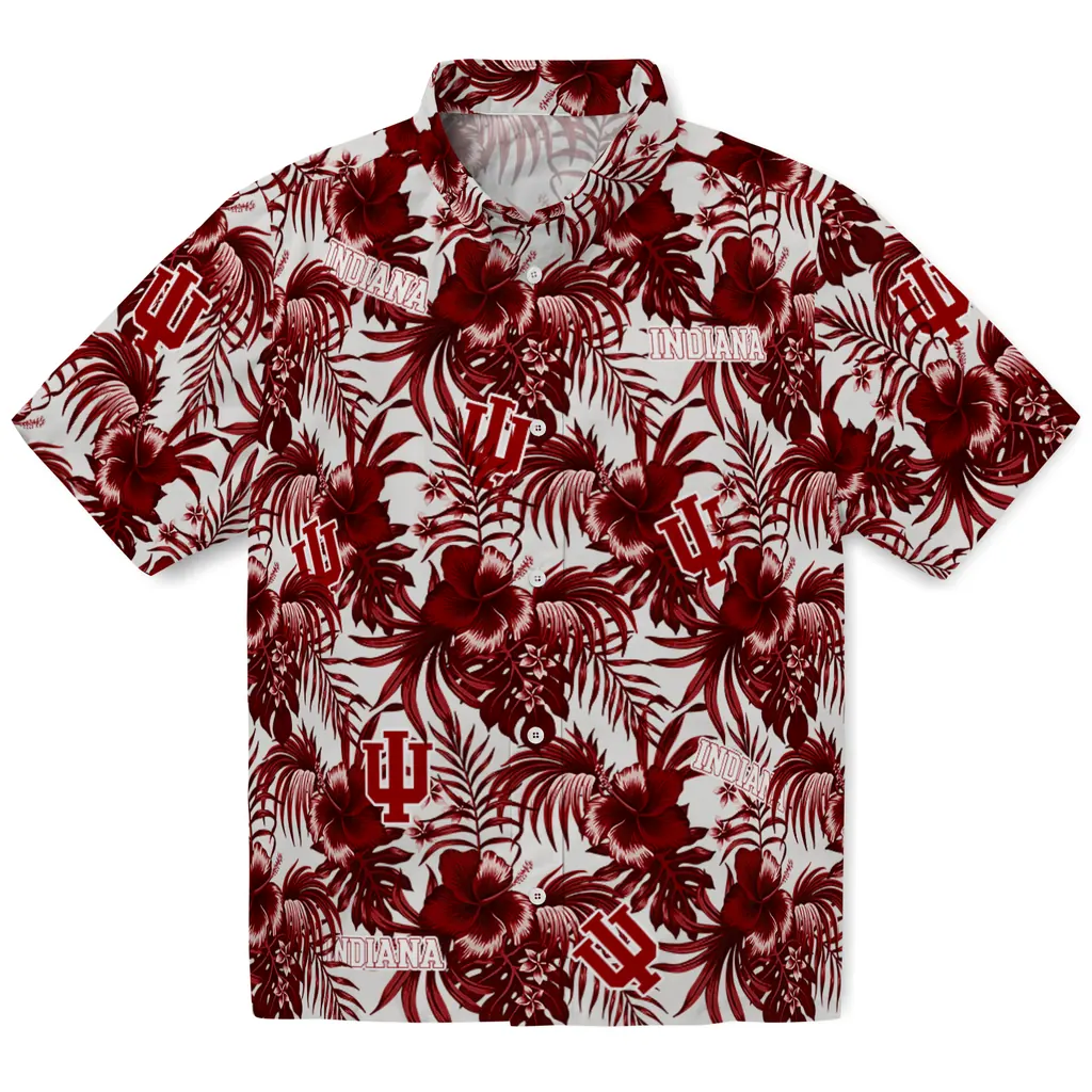 Indiana Hoosiers Hawaiian Shirt - Hibiscus Exotic indiana hoosiers hibiscus exotic red hawaiian shirts best selling
