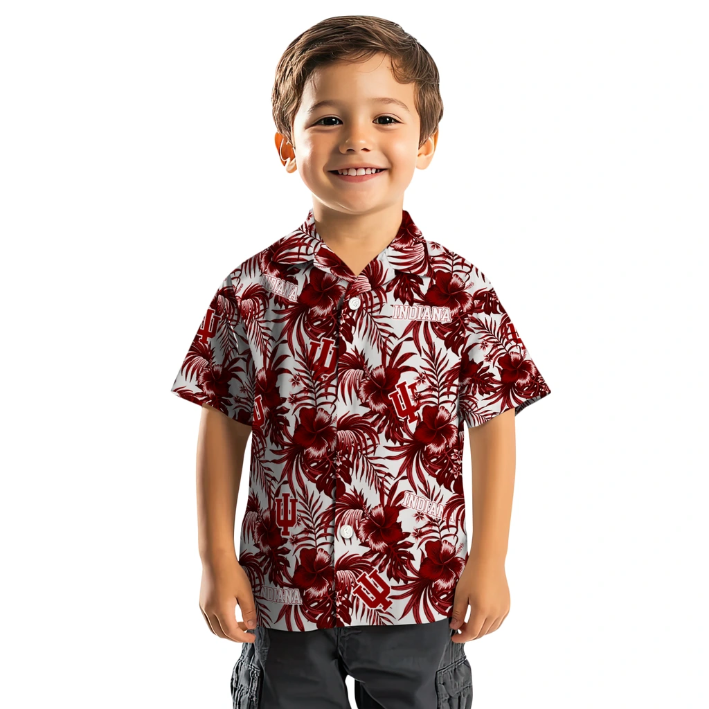 Indiana Hoosiers Hawaiian Shirt - Hibiscus Exotic indiana hoosiers hibiscus exotic red hawaiian shirts top rated