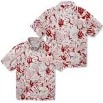 Indiana Hoosiers Hawaiian Shirt – Hibiscus Overlay