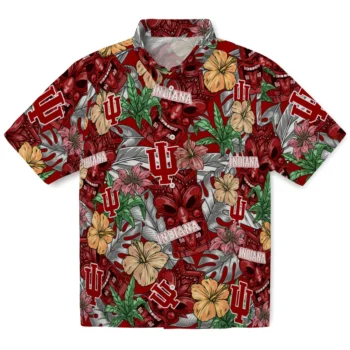 indiana hoosiers tiki jungle red hawaiian shirts best selling