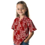 Indiana Hoosiers Hawaiian Shirt – Leaf Outline
