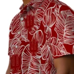 Indiana Hoosiers Hawaiian Shirt – Leaf Outline