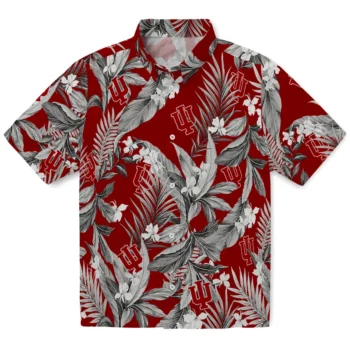 indiana hoosiers palm leaves red hawaiian shirts best selling