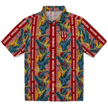 indiana hoosiers paradise vines red hawaiian shirts best selling