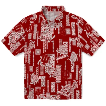 indiana hoosiers turtle lines red hawaiian shirts best selling