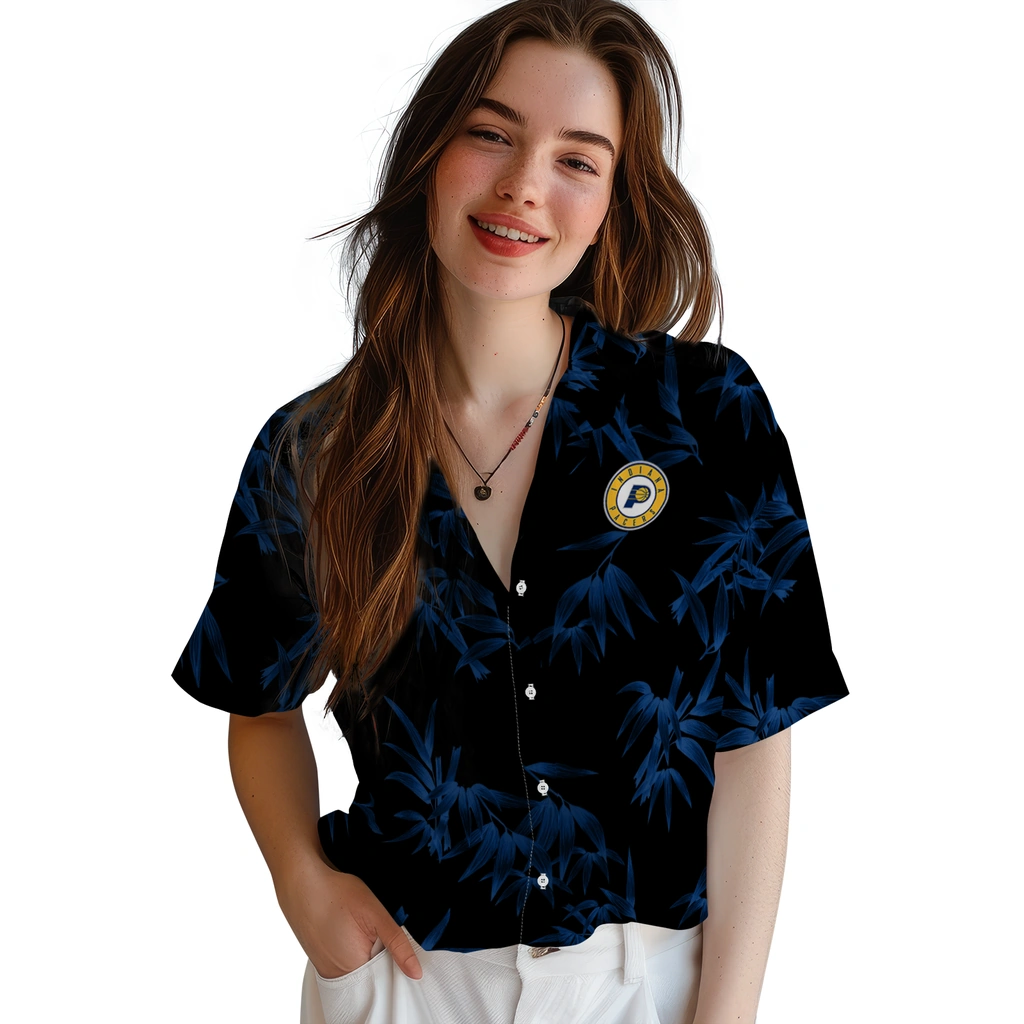 Indiana Pacers Hawaiian Shirt - Bamboo Branches indiana pacers bamboo branches blue black hawaiian shirts latest model