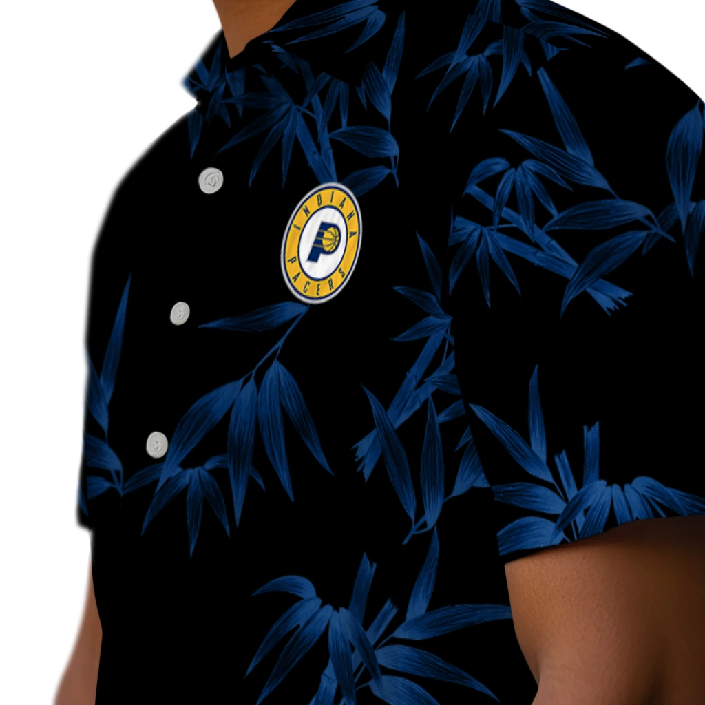 Indiana Pacers Hawaiian Shirt - Bamboo Branches indiana pacers bamboo branches blue black hawaiian shirts trendy