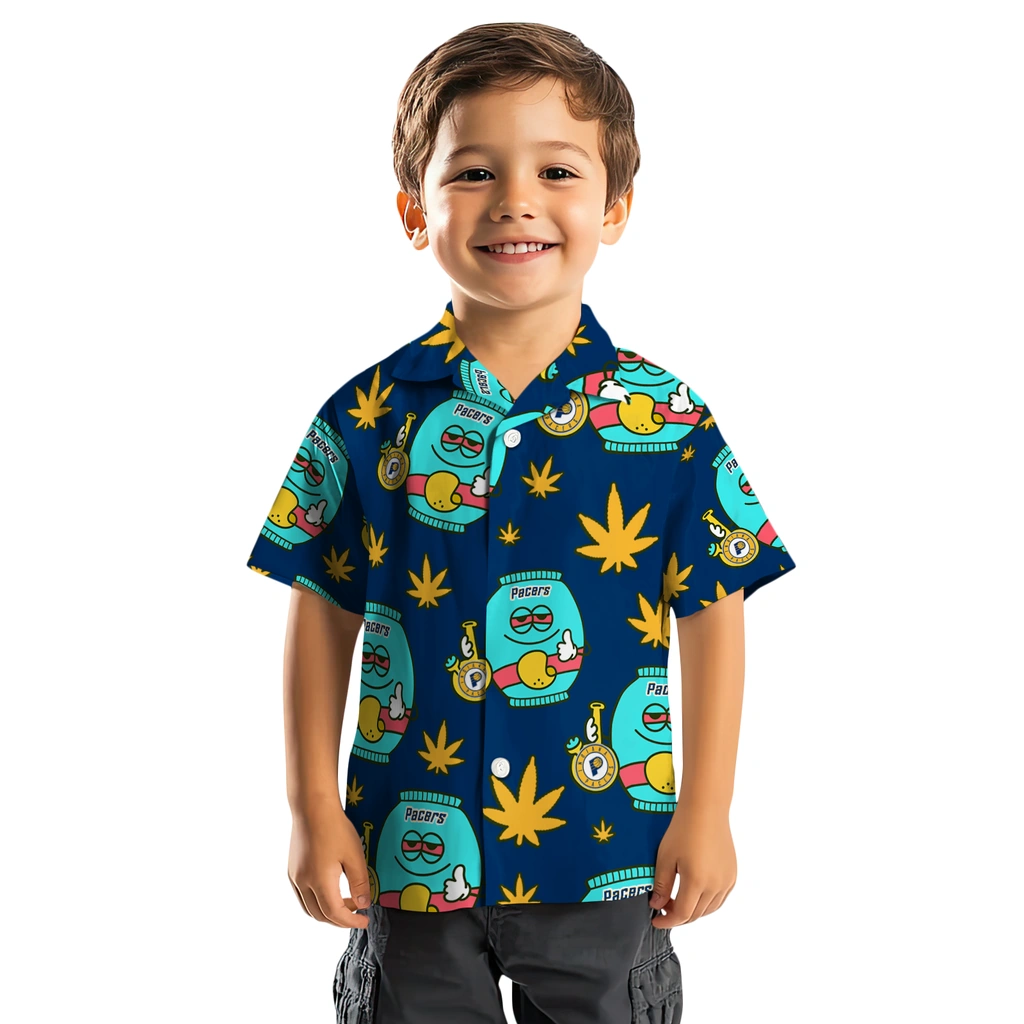 Indiana Pacers Hawaiian Shirt - Chill Vibe indiana pacers bong smile blue hawaiian shirts top rated