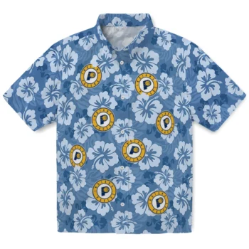 indiana pacers hibiscus cluster blue hawaiian shirts best selling