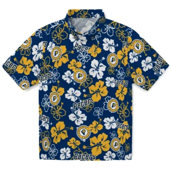 indiana pacers hibiscus bloom blue hawaiian shirts best selling