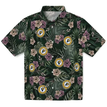 indiana pacers hibiscus leaves pattern green hawaiian shirts best selling