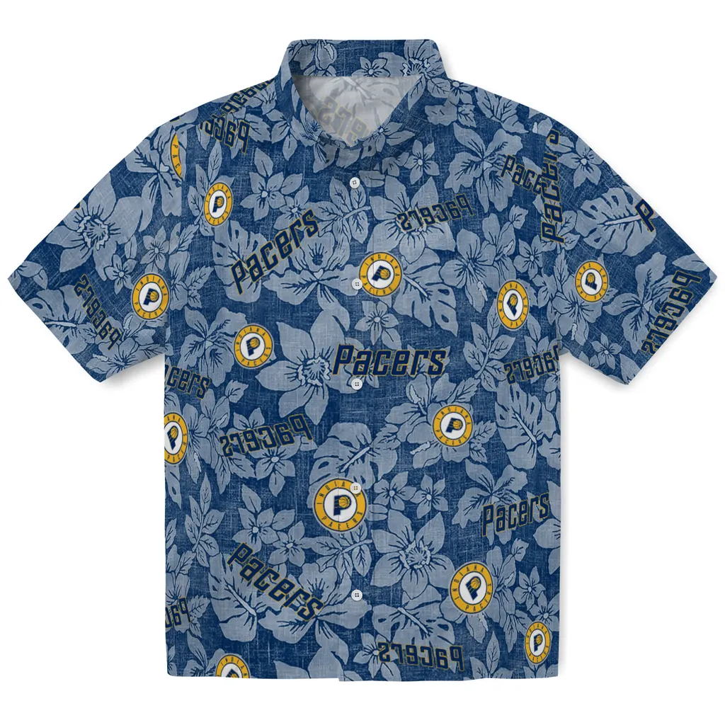 Indiana Pacers Hawaiian Shirt - Hibiscus Oasis indiana pacers hibiscus oasis blue hawaiian shirts best selling