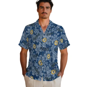 indiana pacers hibiscus oasis blue hawaiian shirts fashion forward