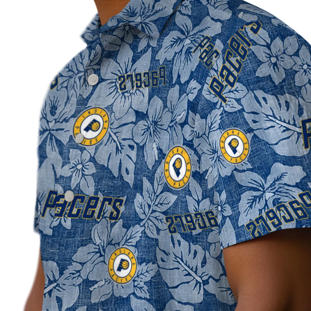Indiana Pacers Hawaiian Shirt - Hibiscus Oasis indiana pacers hibiscus oasis blue hawaiian shirts trendy