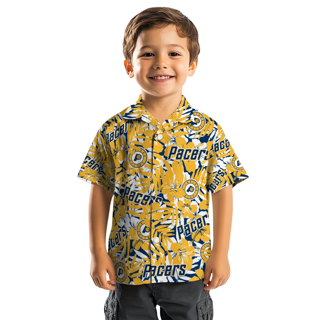 Indiana Pacers Hawaiian Shirt - Hibiscus Overlay indiana pacers hibiscus overlay hawaiian shirts top rated