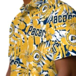 Indiana Pacers Hawaiian Shirt – Hibiscus Overlay