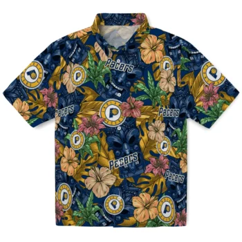 indiana pacers tiki jungle blue hawaiian shirts best selling