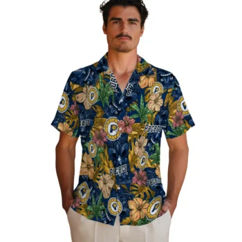 indiana pacers tiki jungle blue hawaiian shirts fashion forward