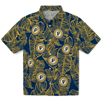 indiana pacers leaf outline blue hawaiian shirts best selling