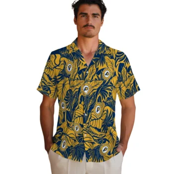 indiana pacers monstera layer blue hawaiian shirts fashion forward