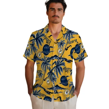 indiana pacers palm sunset hawaiian shirts fashion forward