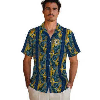 indiana pacers paradise vines blue hawaiian shirts fashion forward
