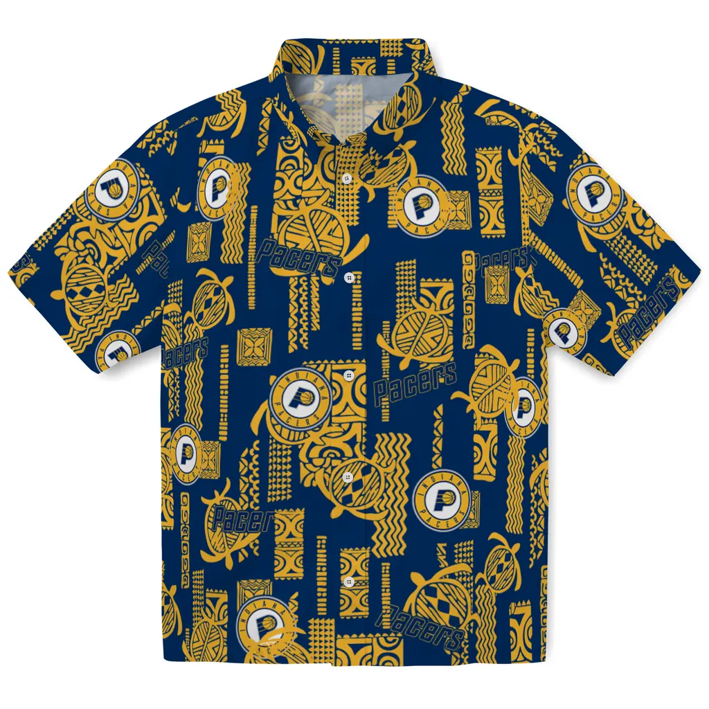 Indiana Pacers Hawaiian Shirt - Turtle Lines indiana pacers turtle lines blue hawaiian shirts best selling