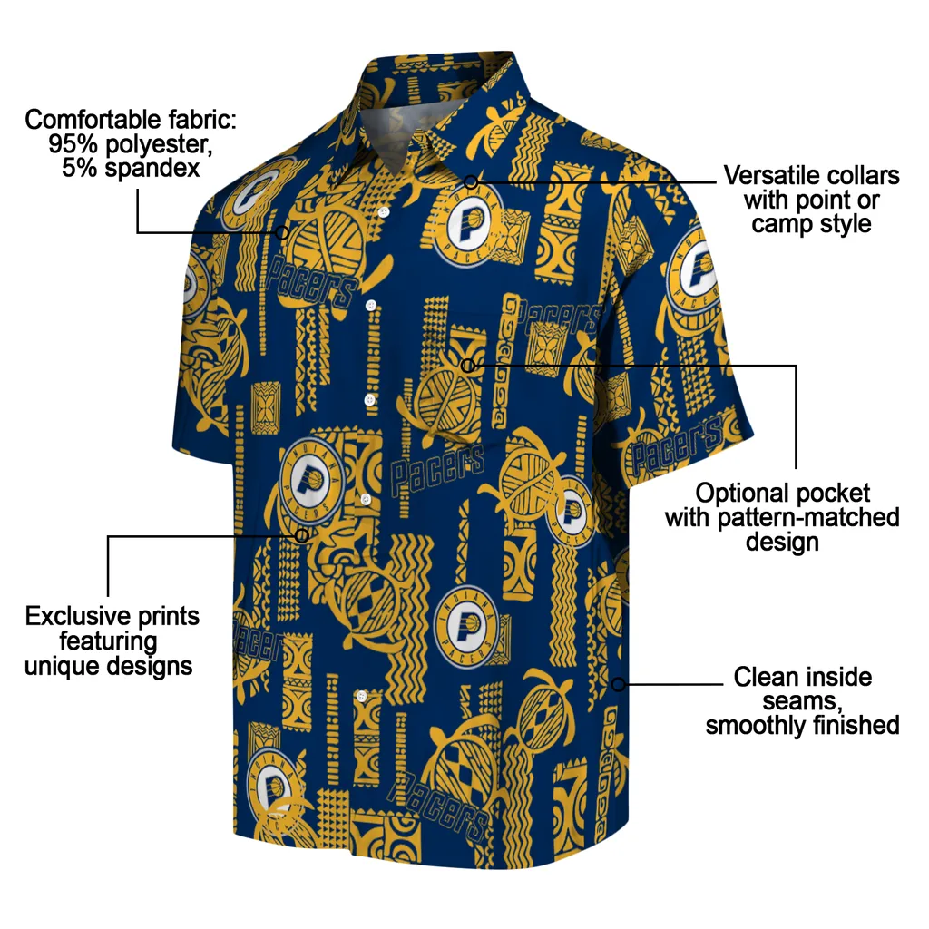Indiana Pacers Hawaiian Shirt - Turtle Lines indiana pacers turtle lines blue hawaiian shirts new arrival