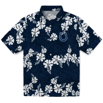 indianapolis colts hibiscus petals blue hawaiian shirts best selling