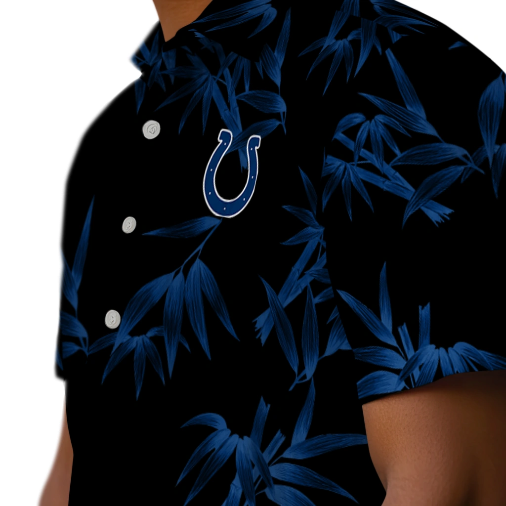Indianapolis Colts Hawaiian Shirt - Bamboo Branches indianapolis colts bamboo branches blue black hawaiian shirts trendy