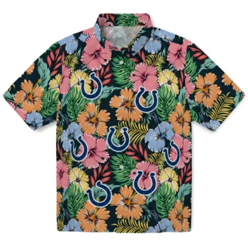 indianapolis colts brilliant hibiscus garden hawaiian shirts best selling